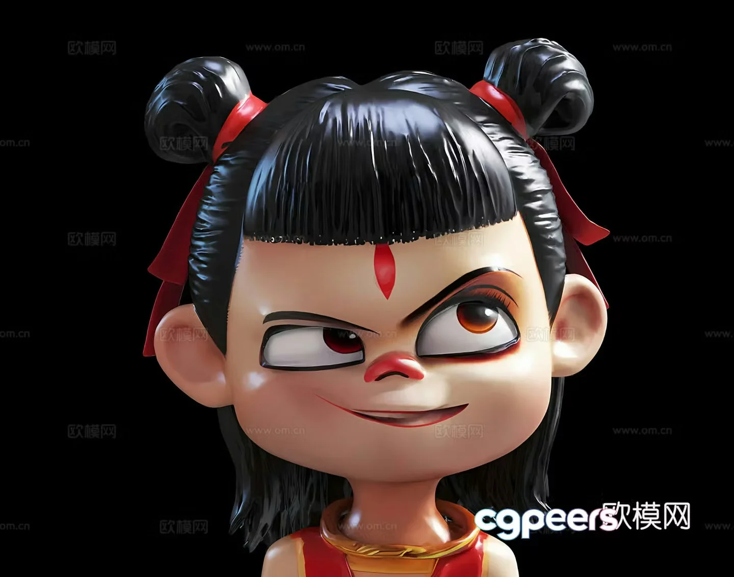 Toy Nezha Doll Figure Doll Nezha Movie 3D Model