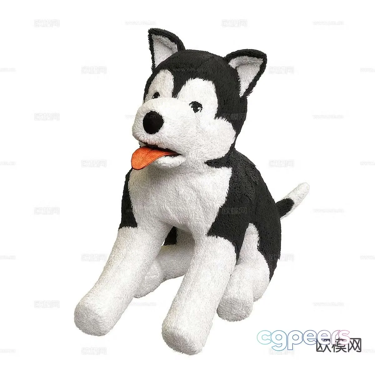 Plush toy puppy doll 3d model