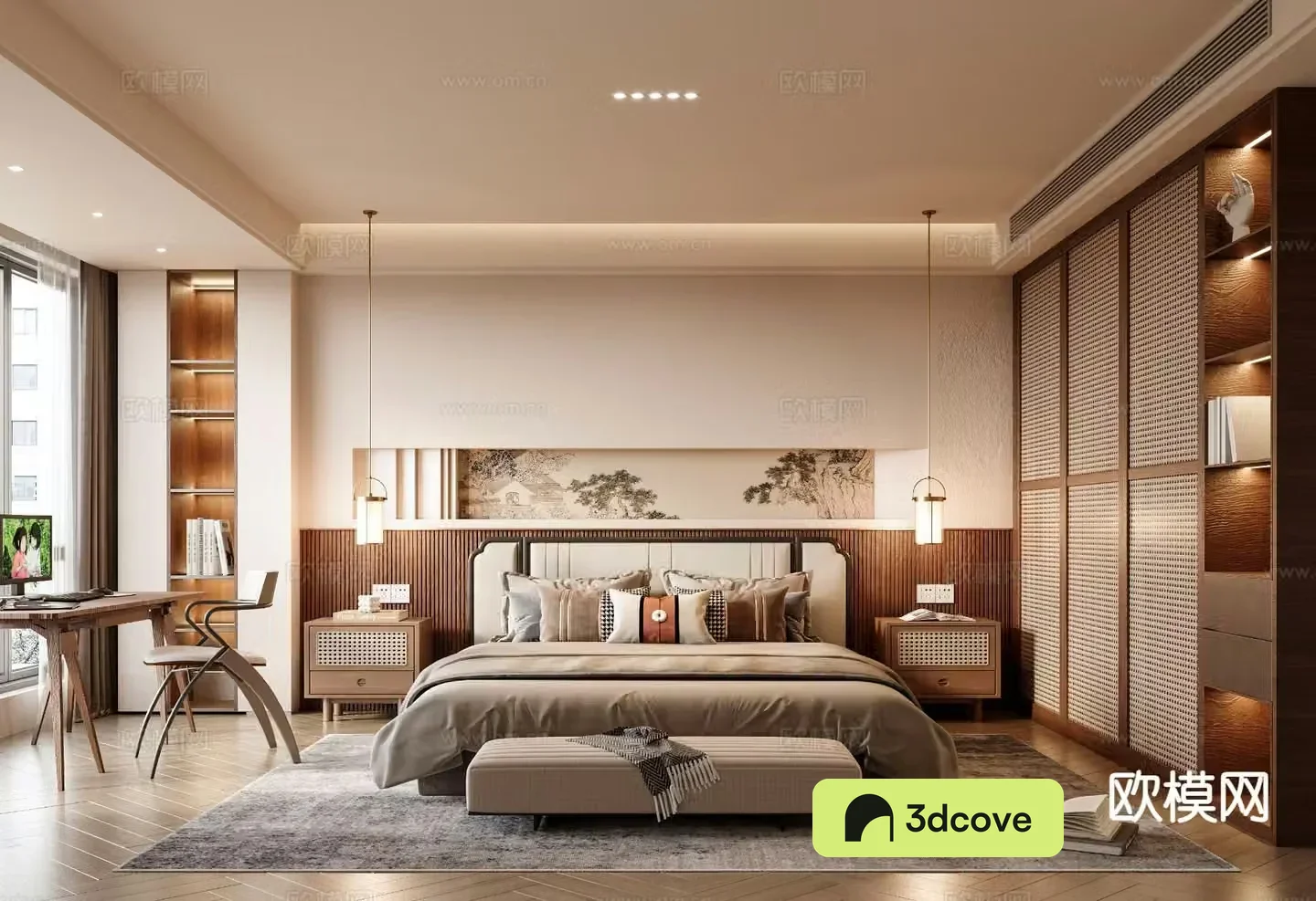 New Chinese style bedroom master bedroom