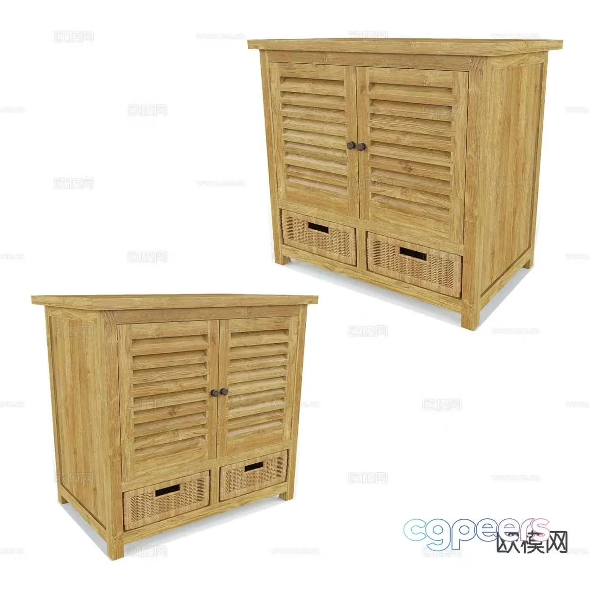 Nordic shoe cabinet 3d model