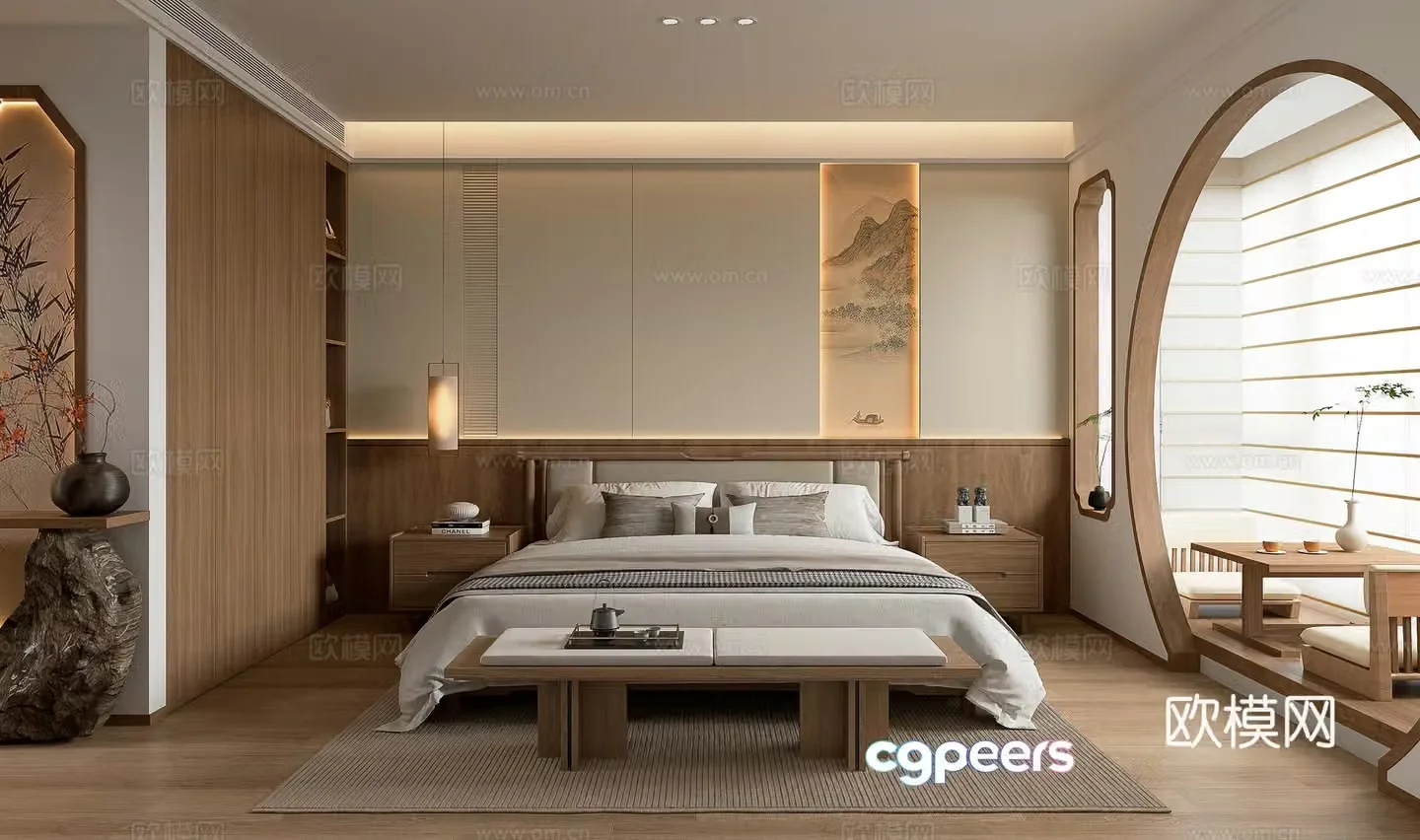 Song’s log bedroom 3d model