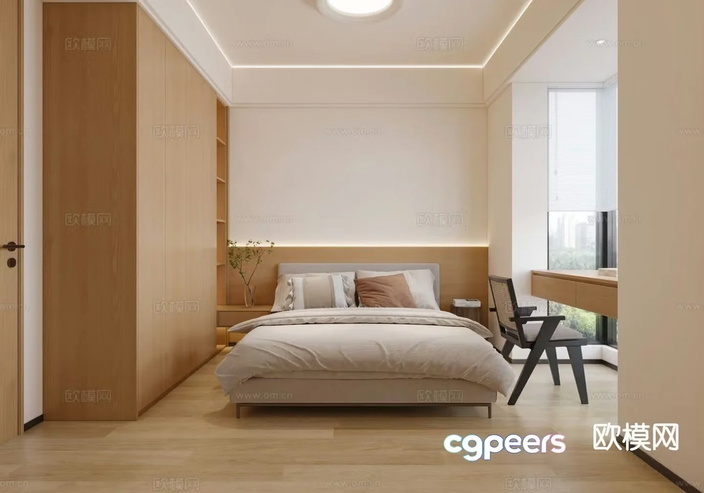 Modern bedroom master bedroom 3d model