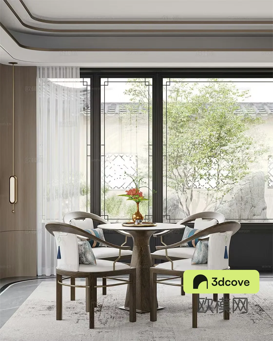 New Chinese dining table and chairs