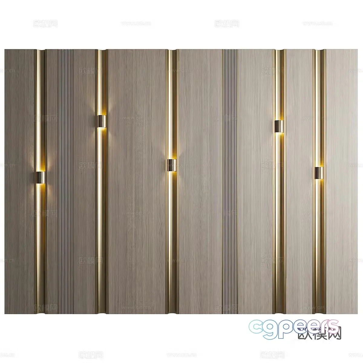 Wall panel decoration 1653d model