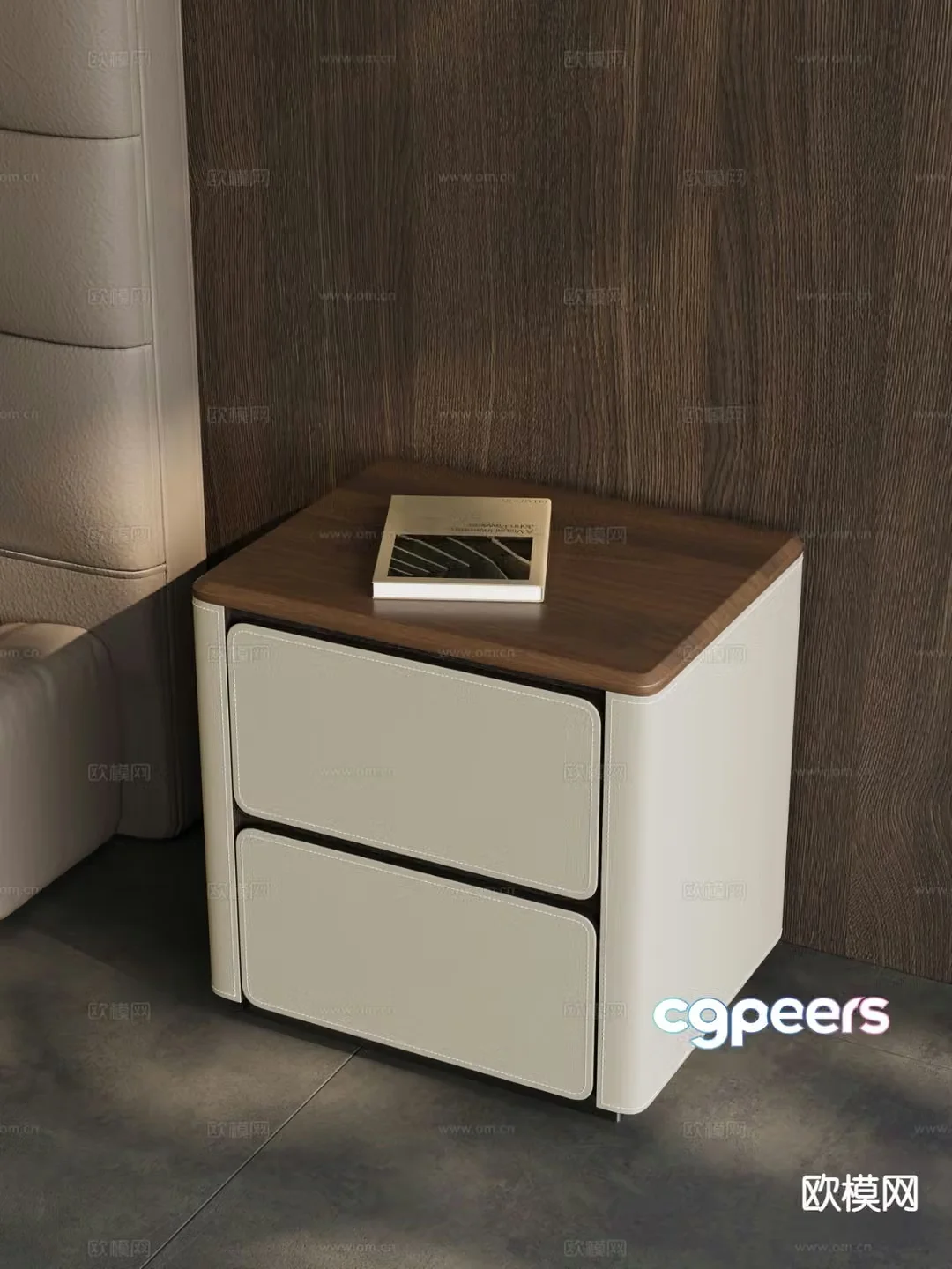 Italian bedside table 3d model