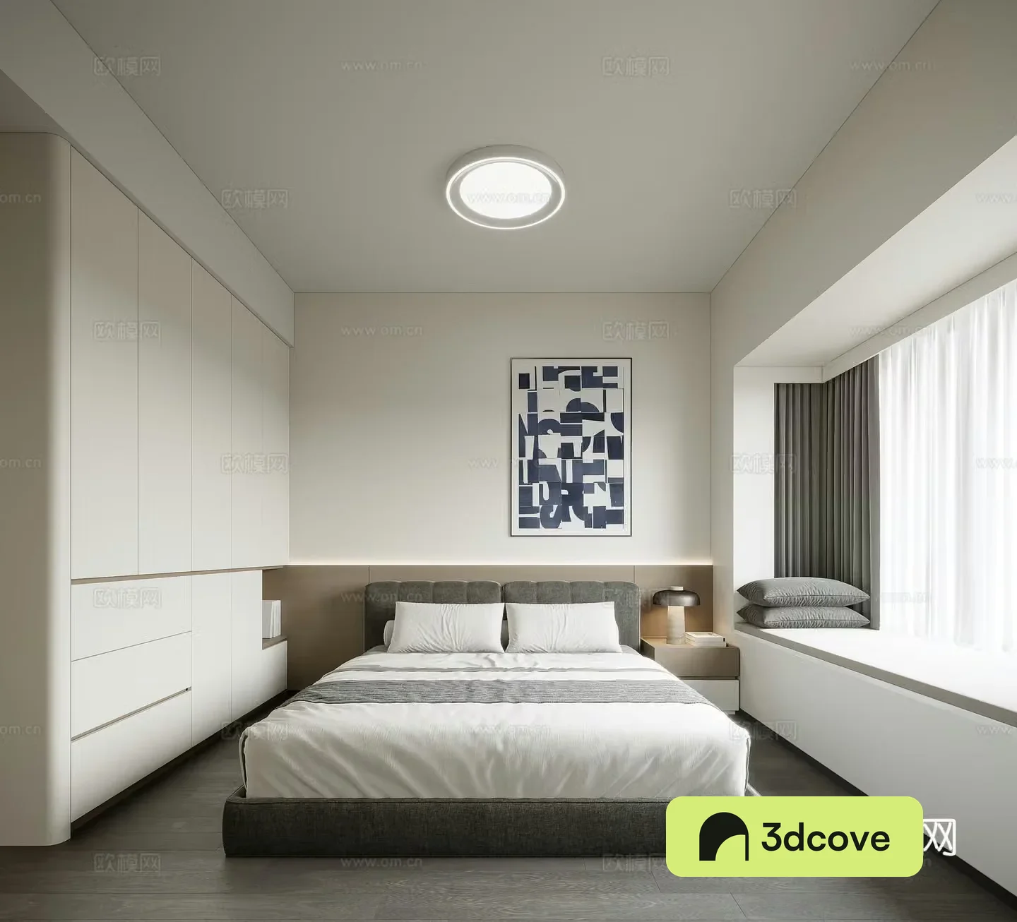 Modern master bedroom