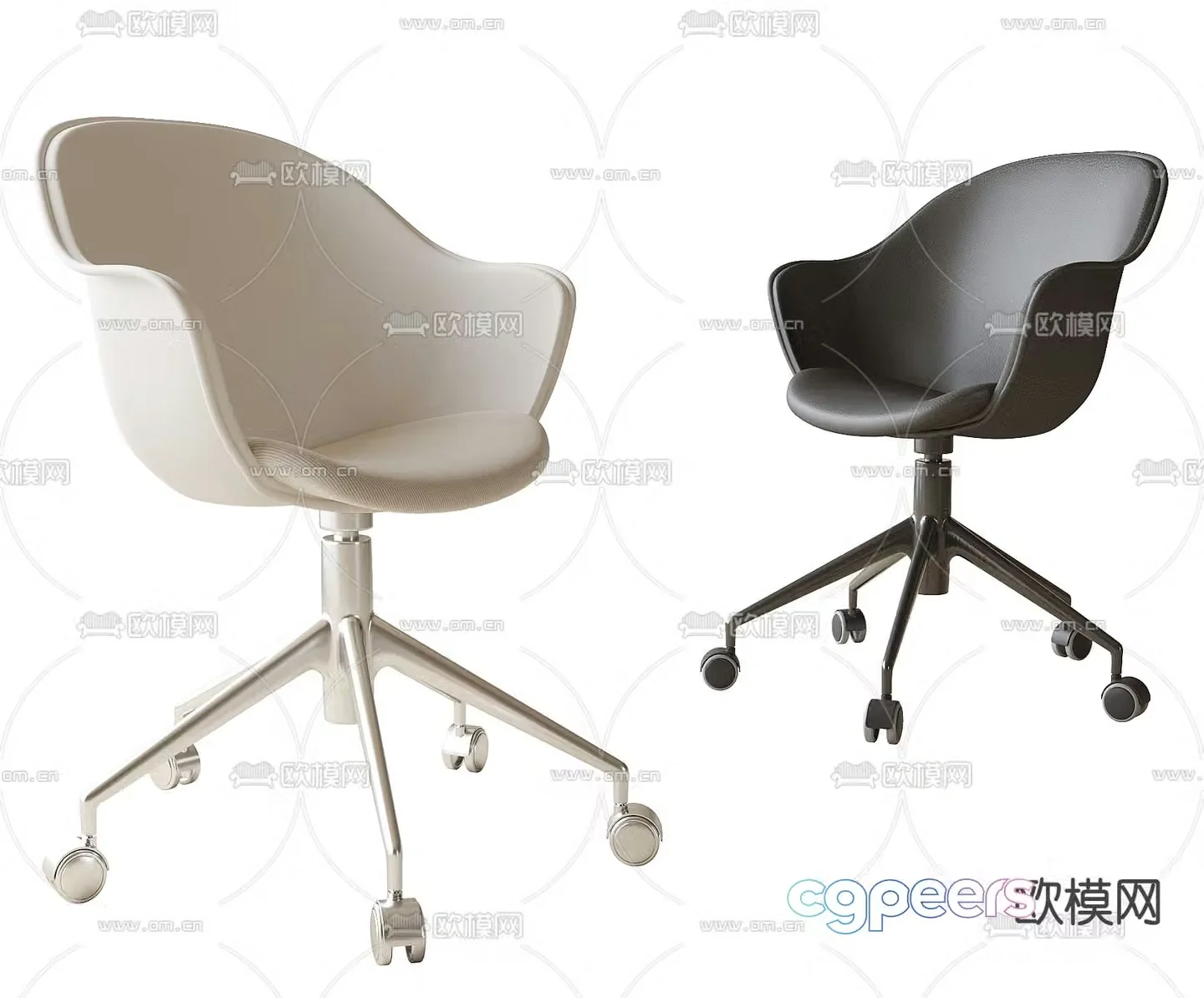 Modern office chair shift chair staff chair 3d model