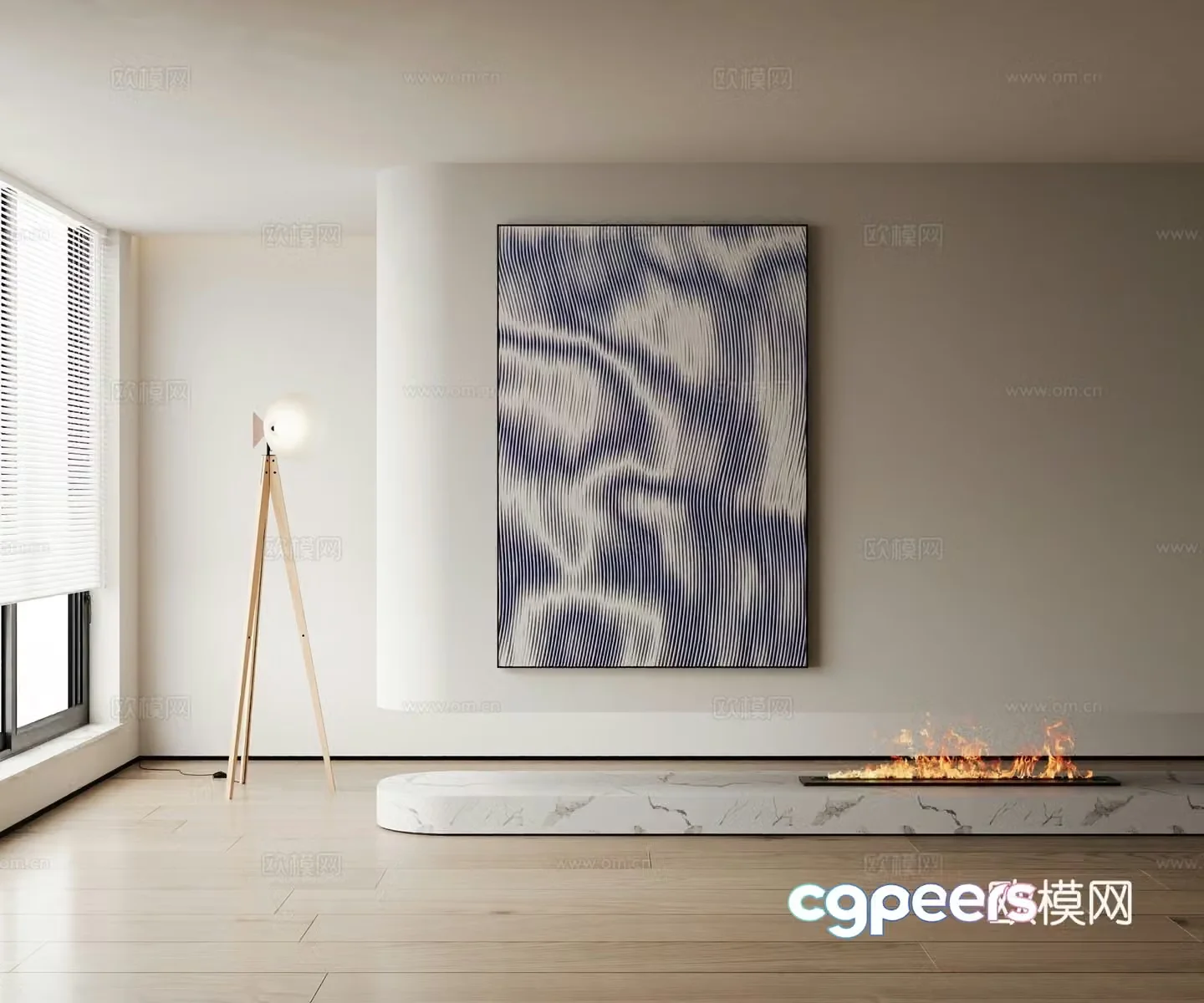 Modern decorative painting 3d model