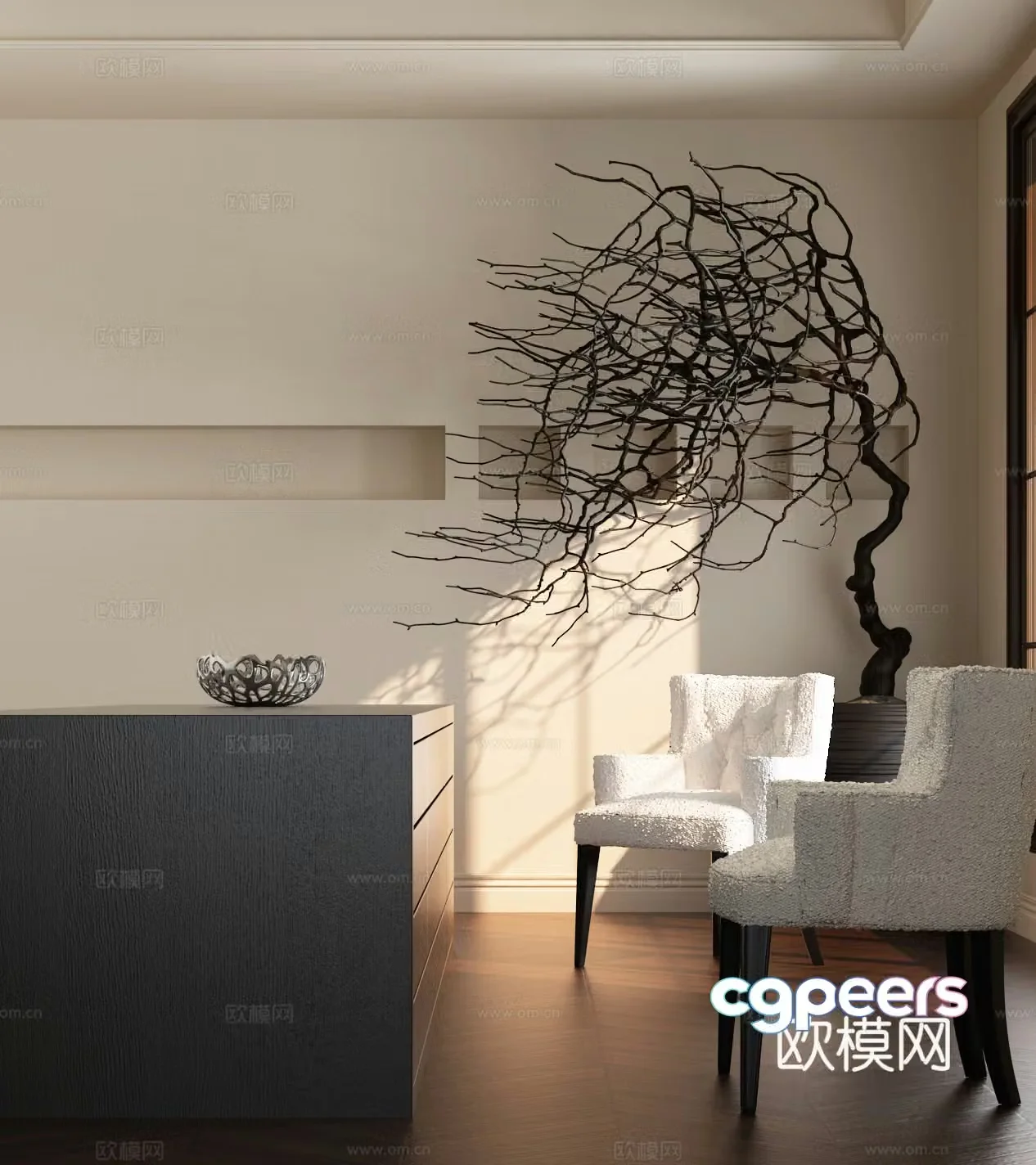 Modern Italian single chair 3d model