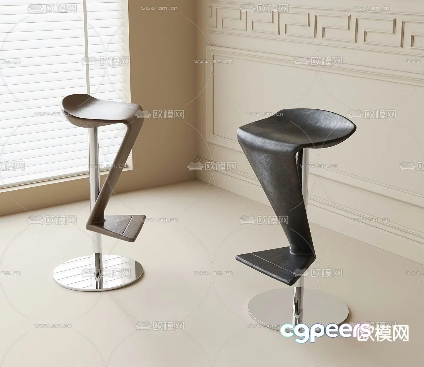 bar stool bar stool high stool 3d model