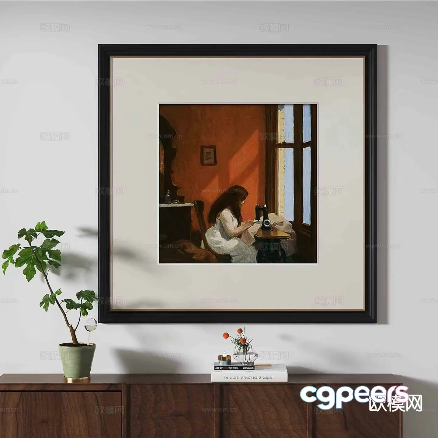 Medieval style oil painting art painting decorative painting 3D model