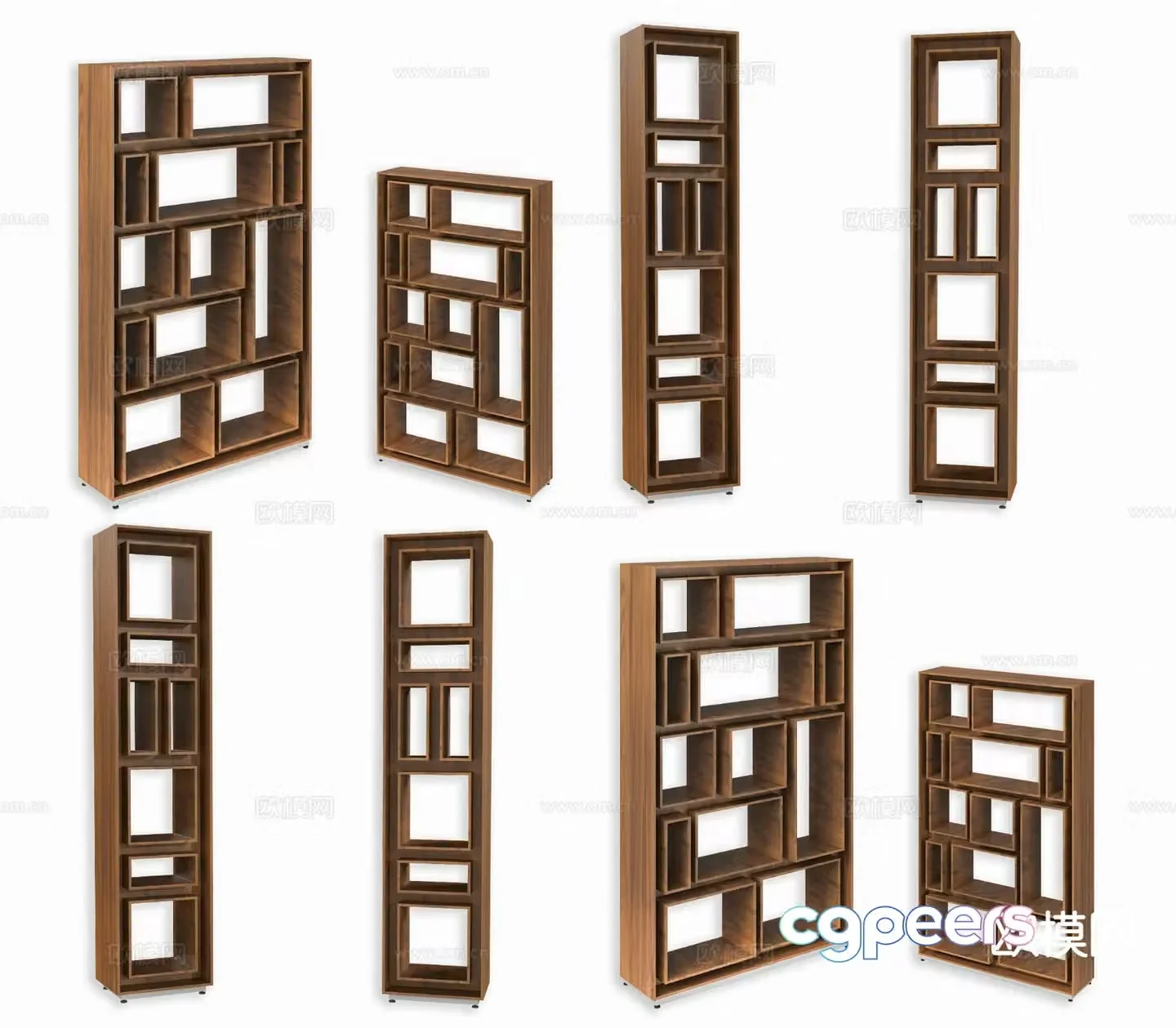 New Chinese style bookcase bookshelf 3d model