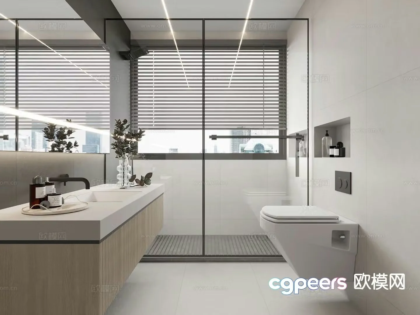 Modern bathroom bathroom 3d model