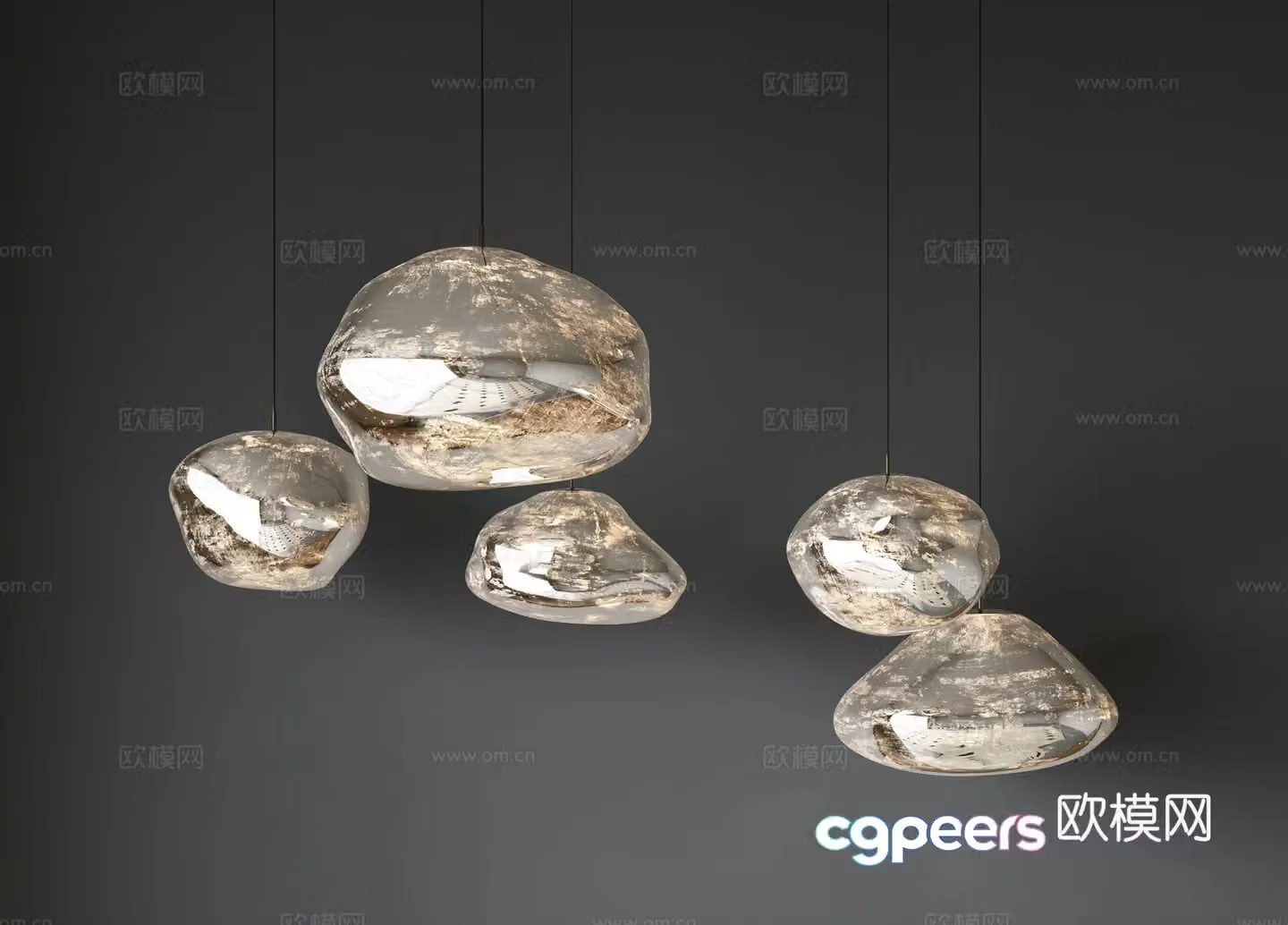 Modern Italian glass chandelier Light luxury chandelier Round chandelier Multi-head chandelier Modern chandelier 3d model