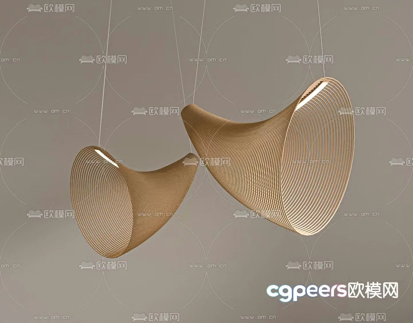 Wasabi Chandelier Restaurant Chandelier 3D Model