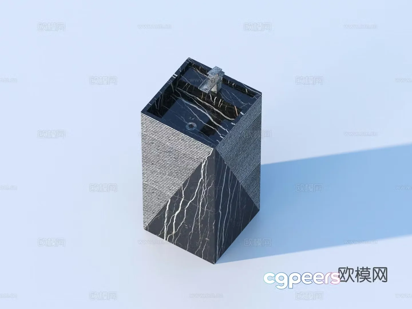 Wash basin washbasin stone trough 3D model