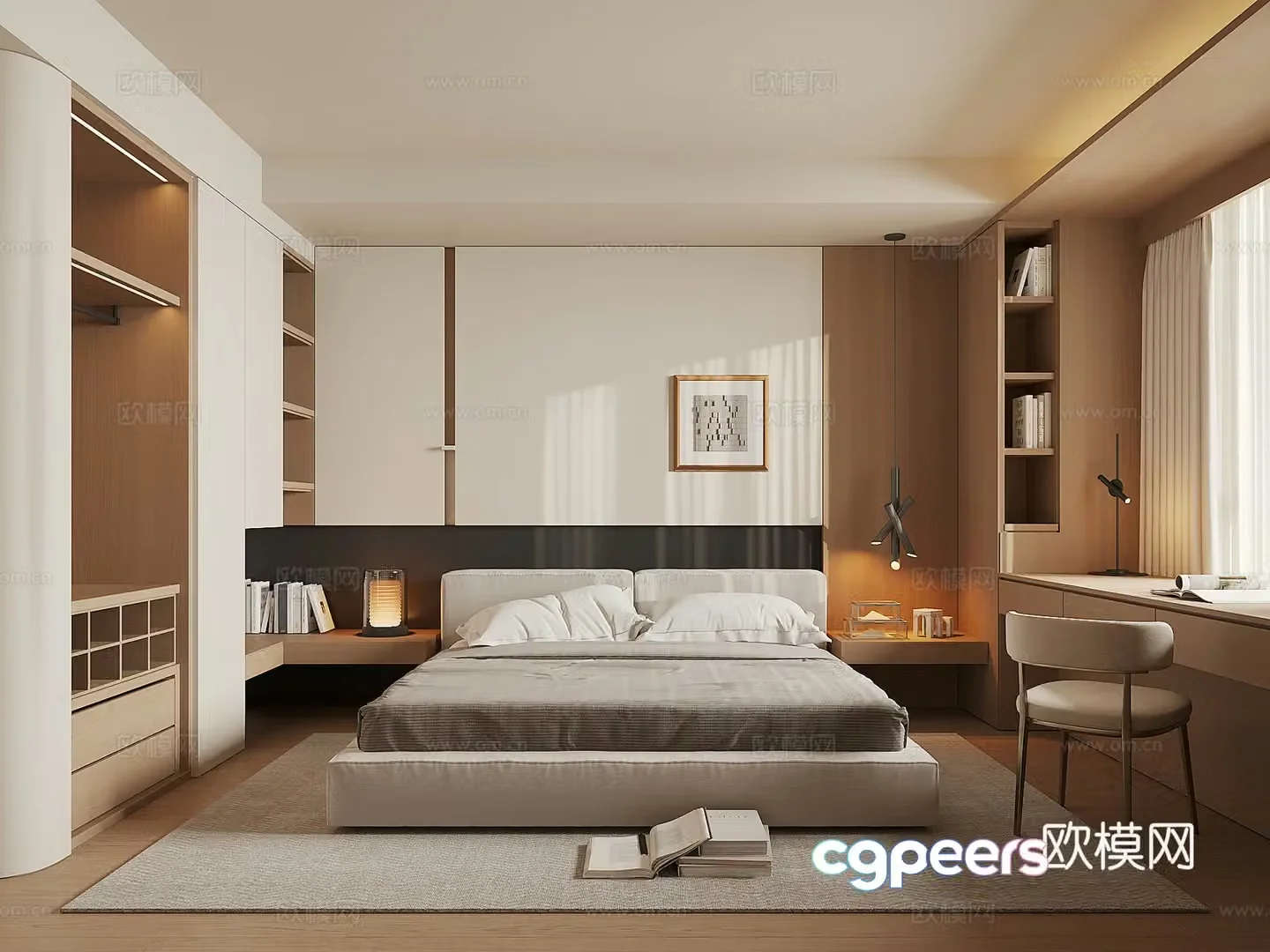 Modern home bedroom 3d model