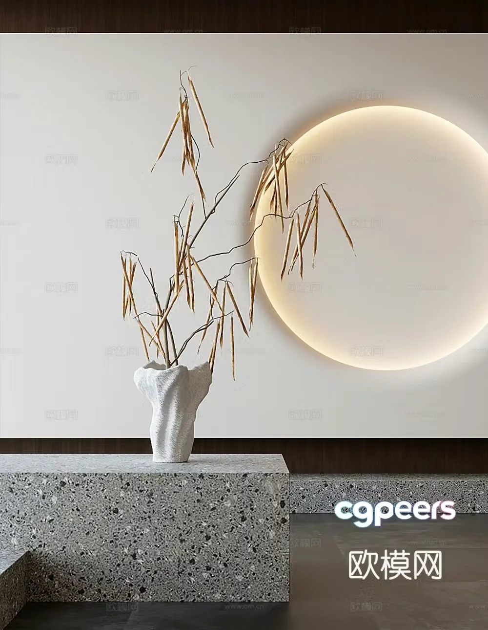 Modern flower art 3d model