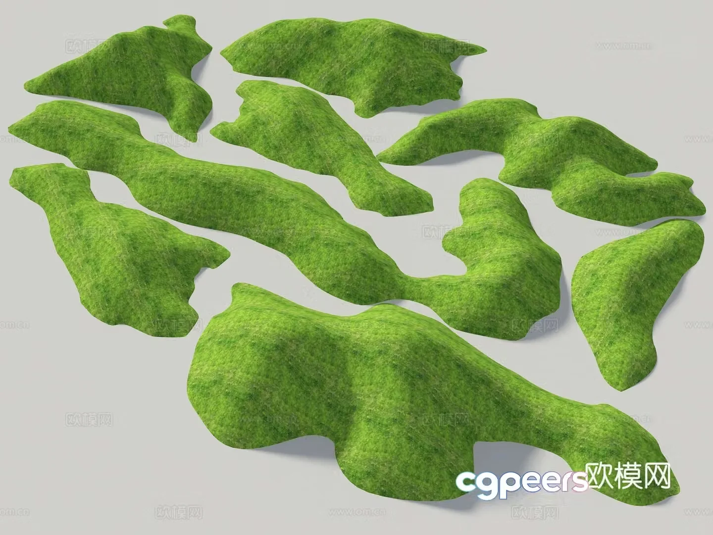 Micro-terrain Garden micro-terrain grass slope hill bun soil slope pile mountain terrain park 3d model