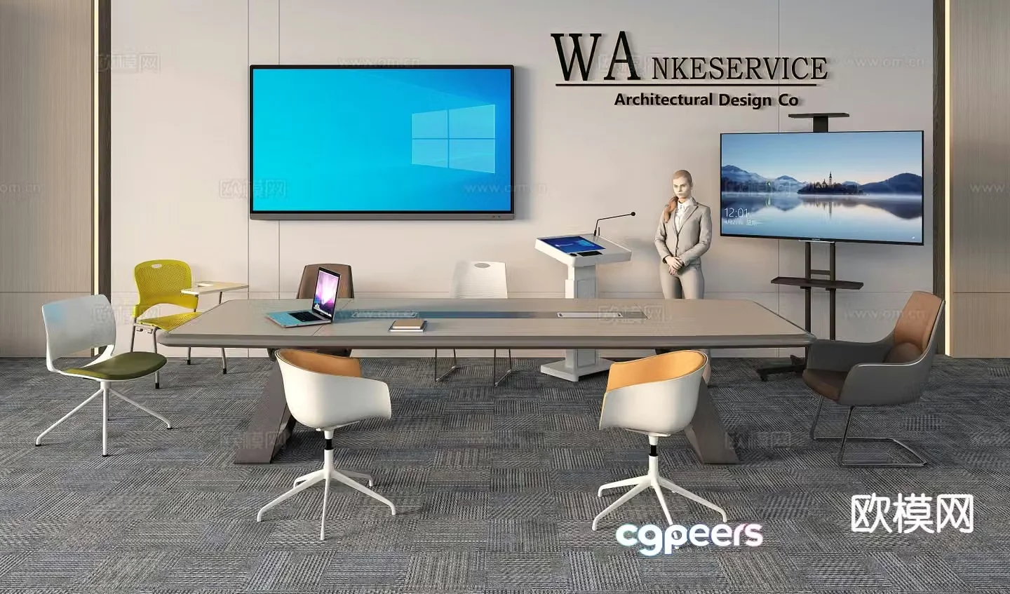 Conference table 3d model