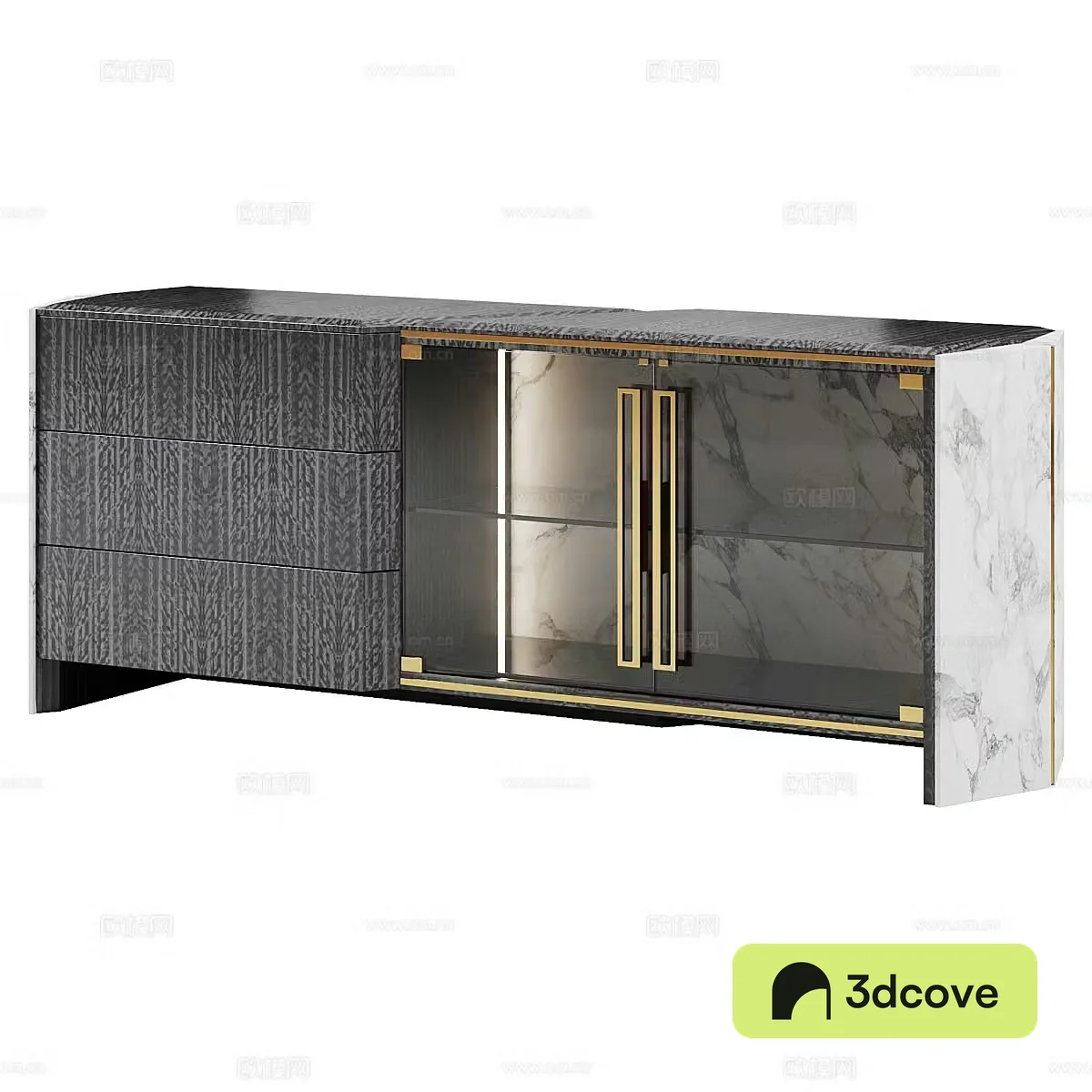 Light luxury TV cabinet