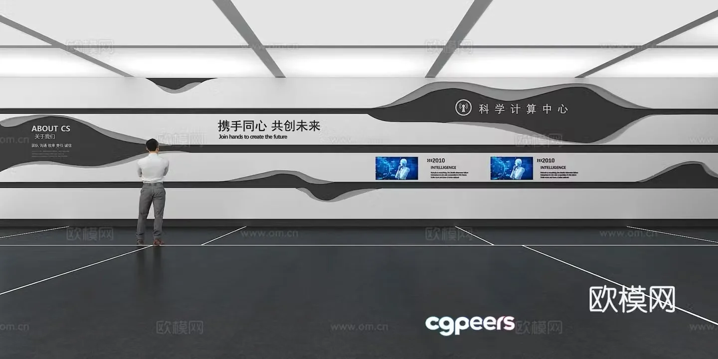 Cultural wall Corporate culture wall Display wall Theme wall Exhibition hall Campus culture Corridor 3D model