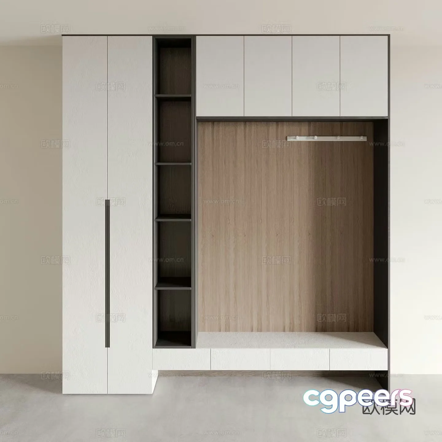 Modern wardrobe 3d model