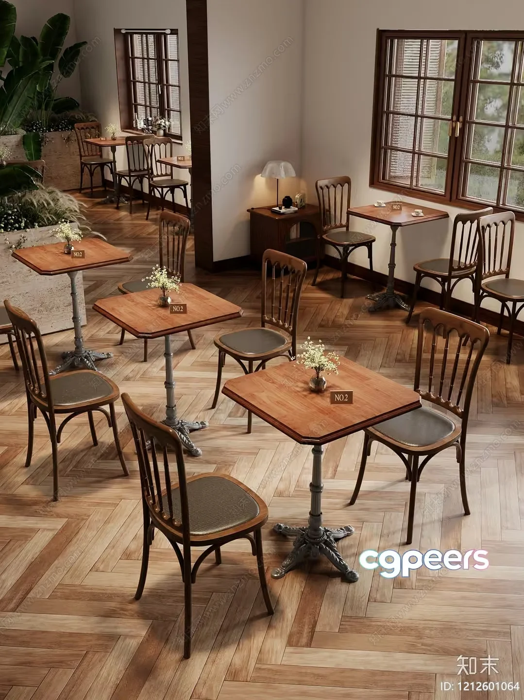 A Small Rustic Dining Room 3D Model – 5314 – VRAY Render