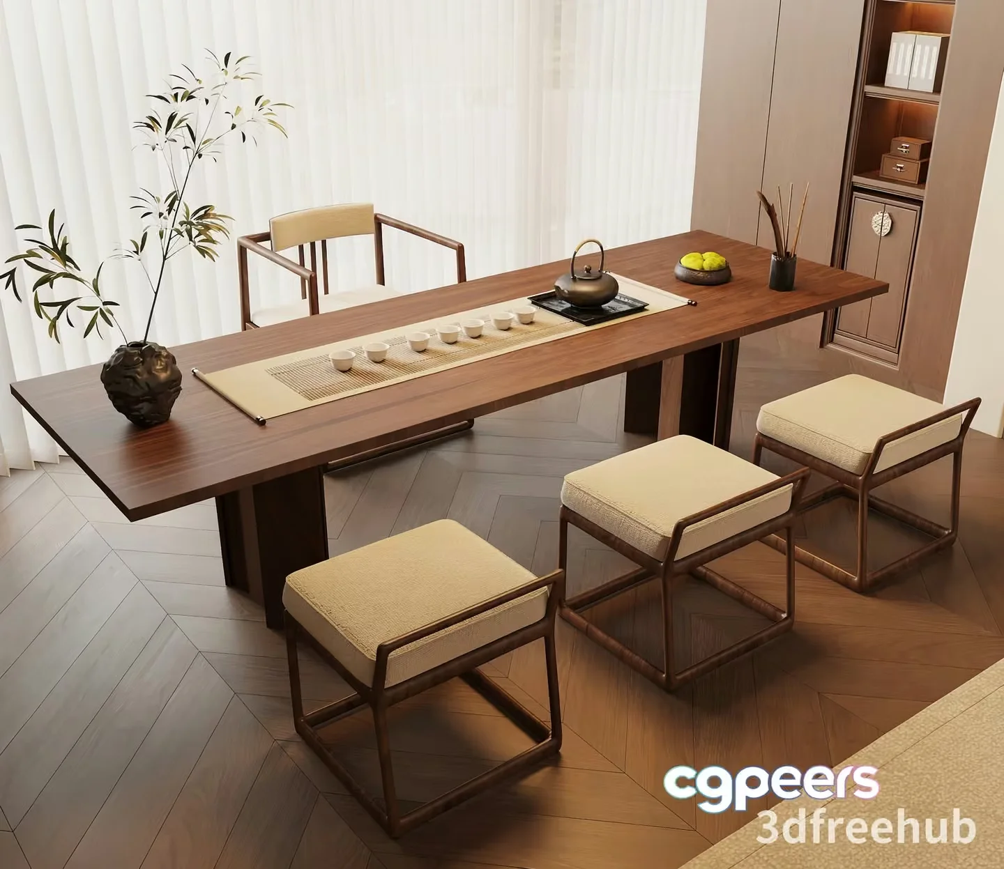 A Dining Table 3D Model – 10660 – VRAY Render