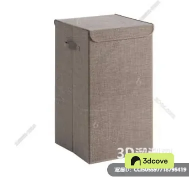 A Gray Fabric Laundry Hamper