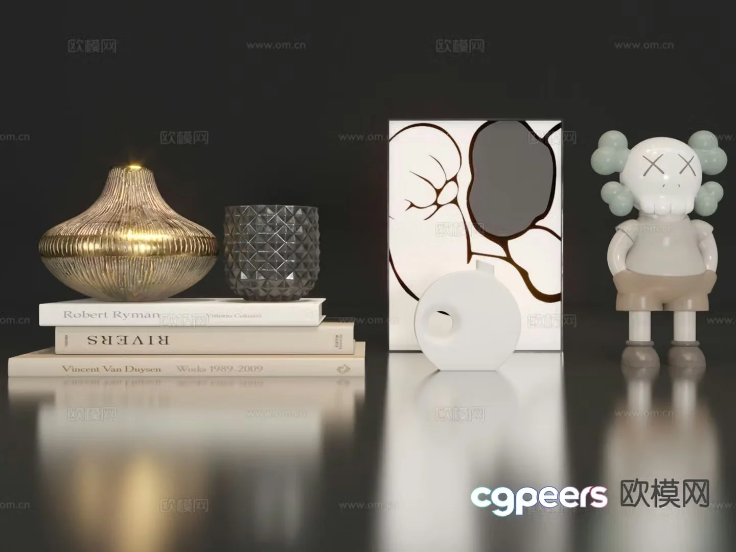 Modern furnishings accessories ornaments 3d model
