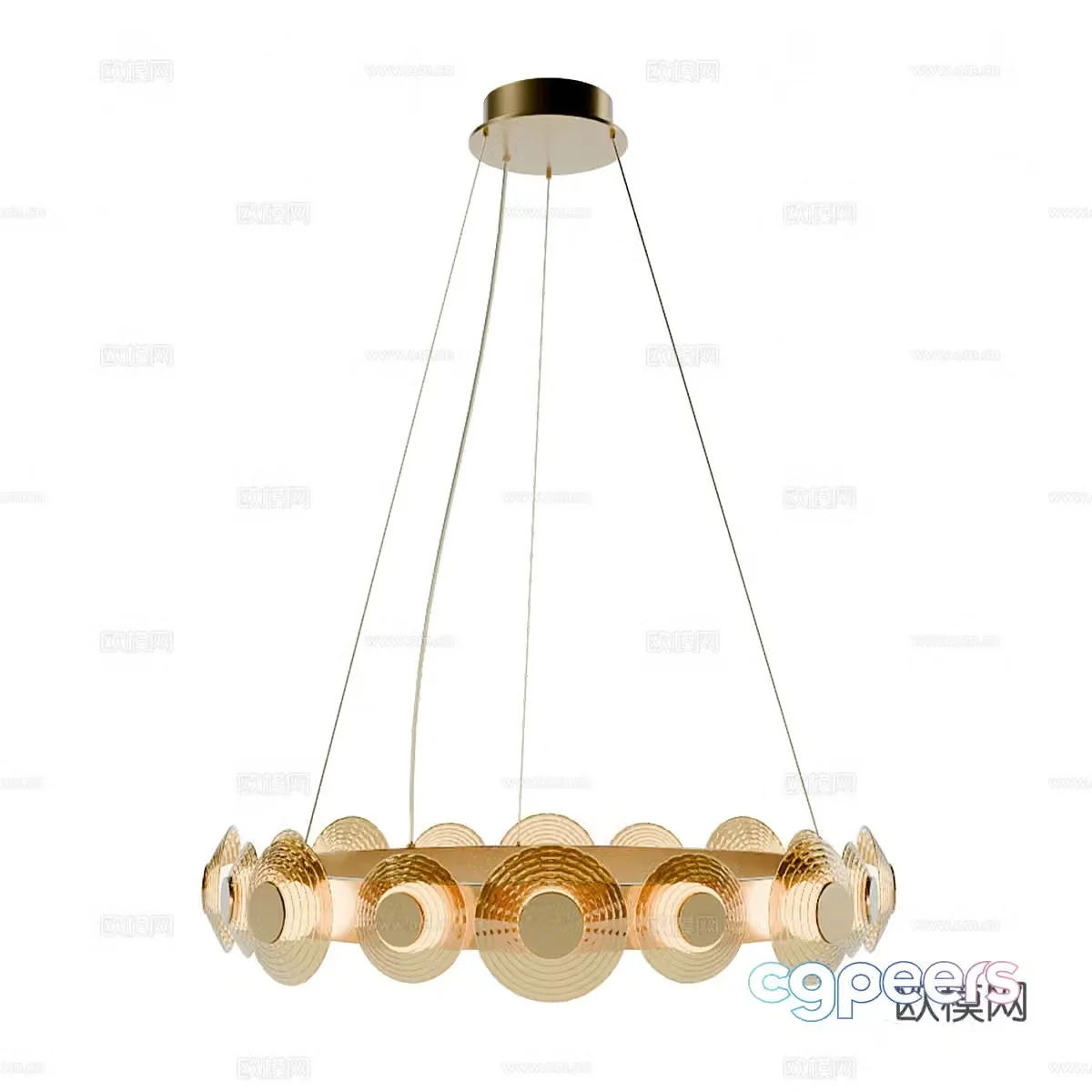 Modern simple chandelier chandelier simple chandelier light luxury chandelier glass chandelier 3d model