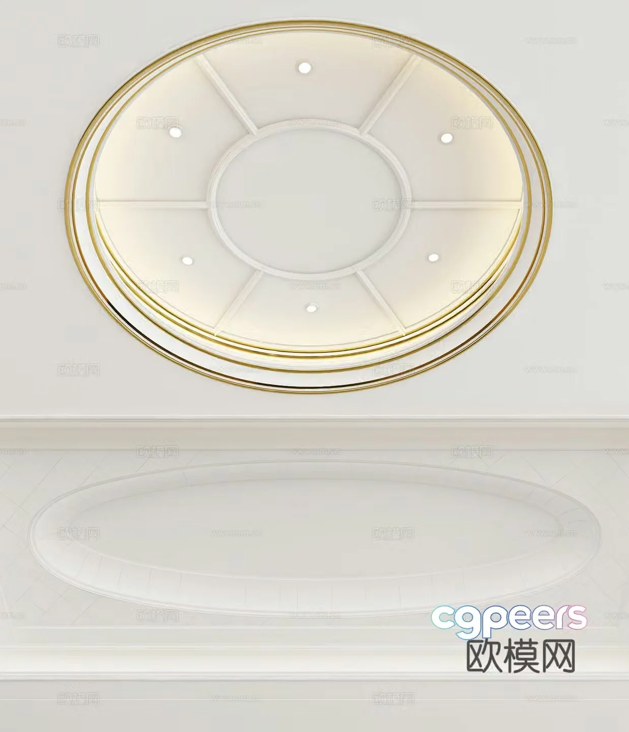 European style ceiling 3D model