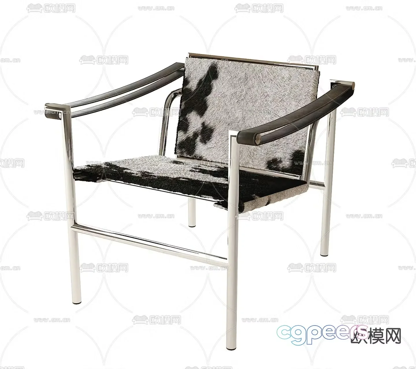 Plush chair leisure chair 3d model
