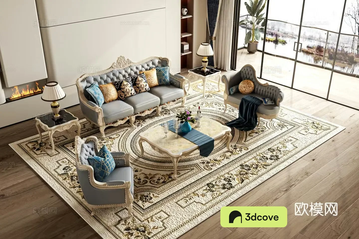 European style modular sofa