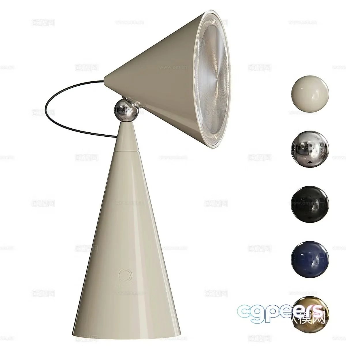 Modern light luxury minimalist portable LED desk lamp 3D model
