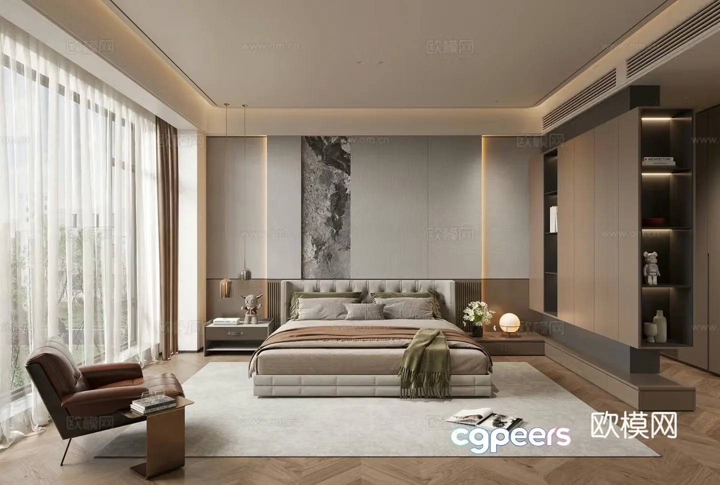 Modern bedroom 3d model