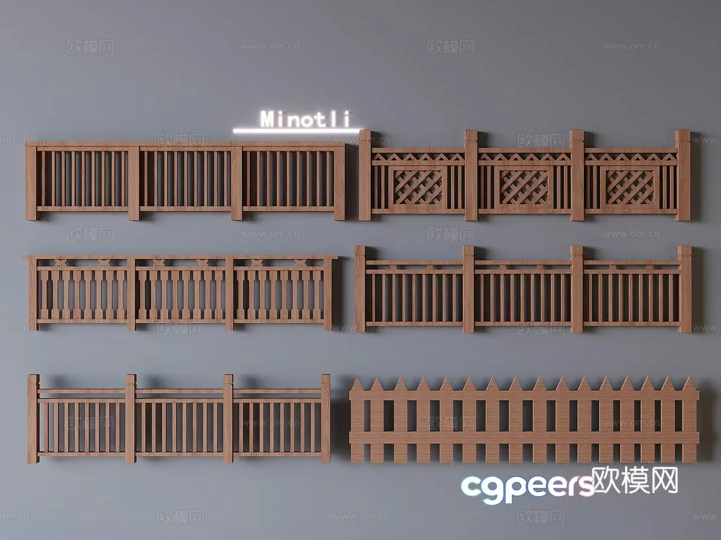 Railing Fence 3d Model