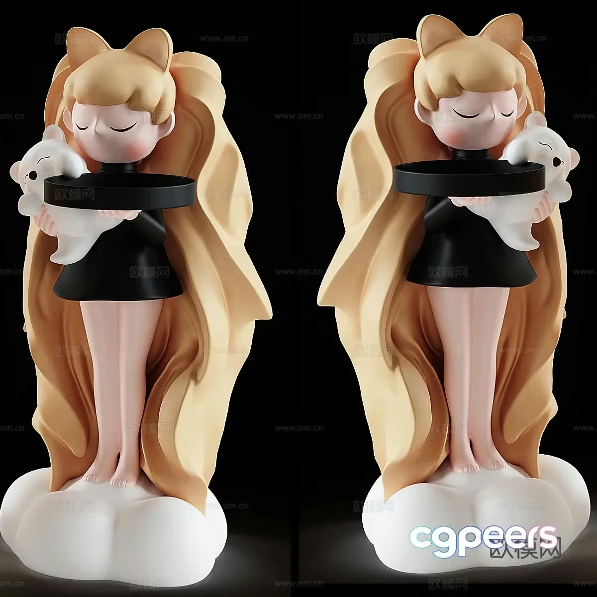 Modern simple sculpture ornaments Figure 3D model