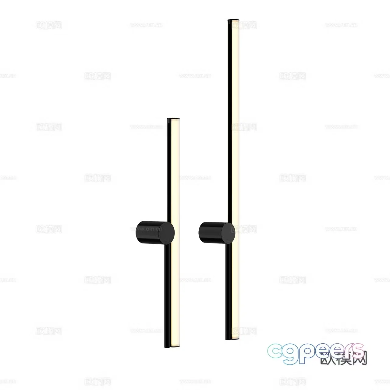 Marset Minimalist wall lamp Long strip wall lamp Glass wall lamp Decorative wall lamp Metal 3D model