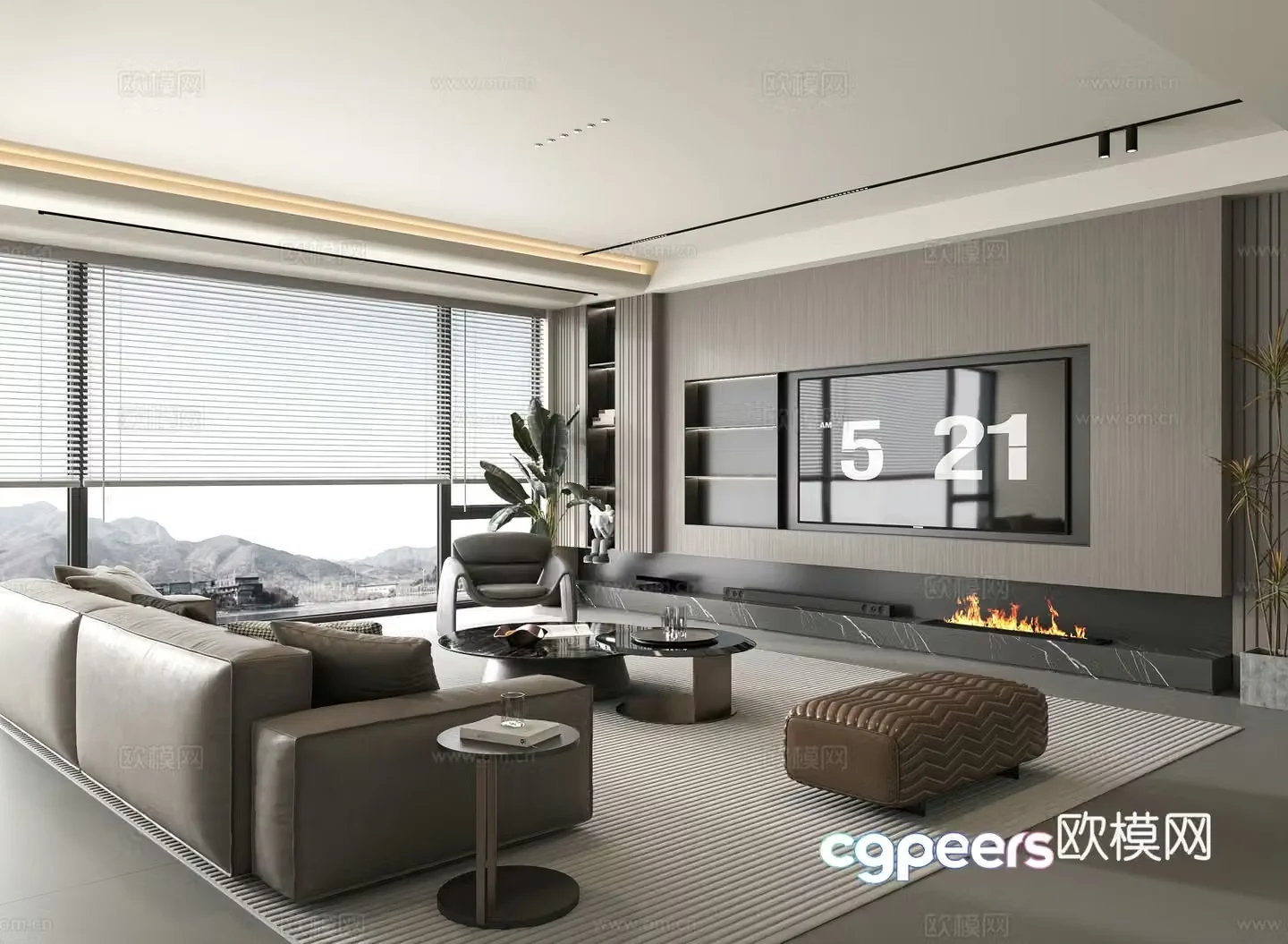 Modern living room 3d model