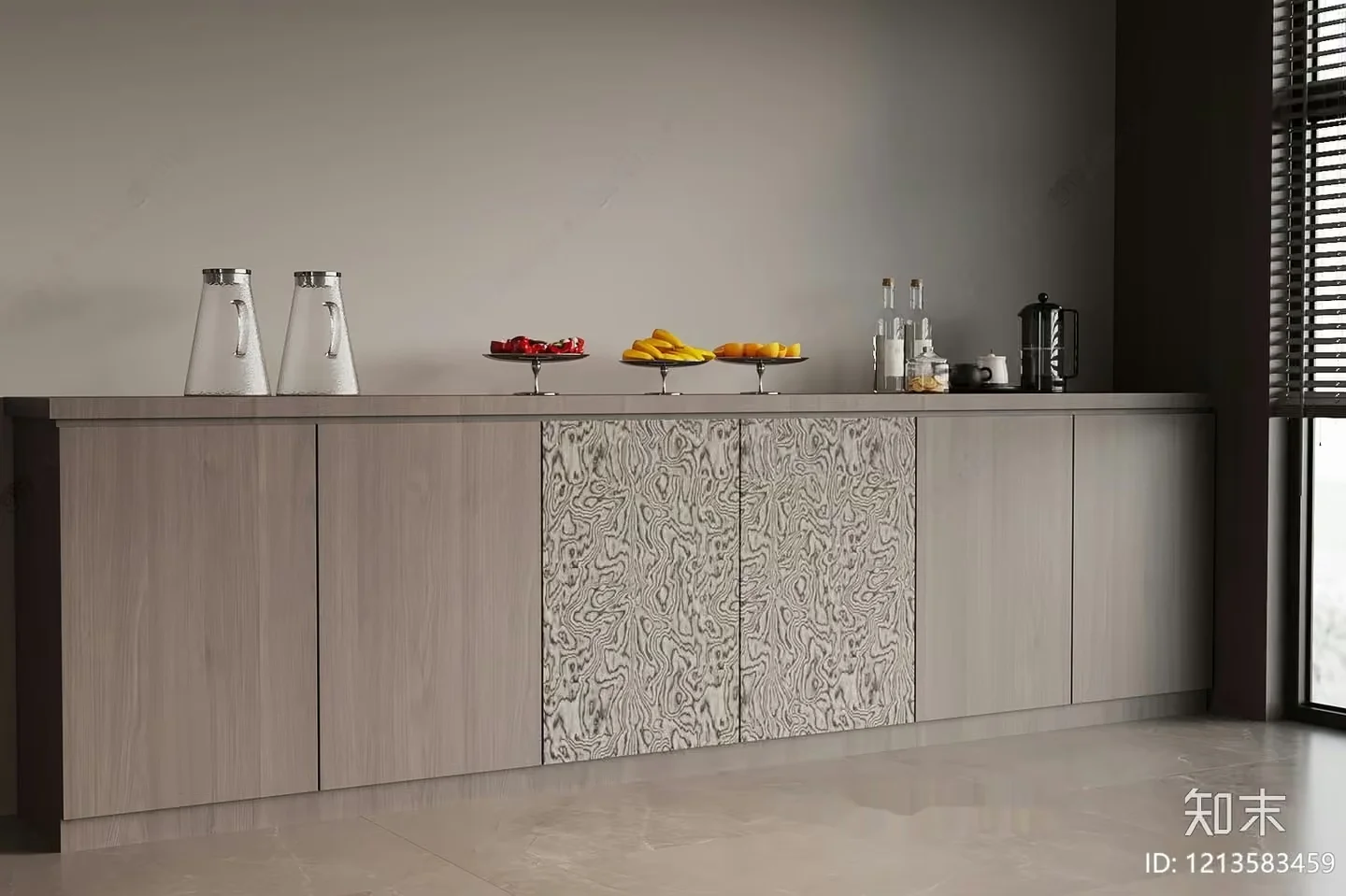 A Modern Kitchen Island 3D Model – 23458 – VRAY Render