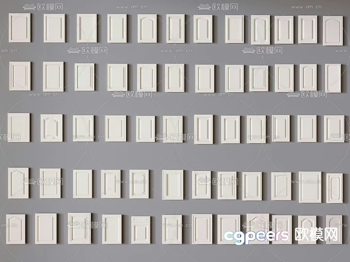 European style cabinet door panel drawer door panel 3d model