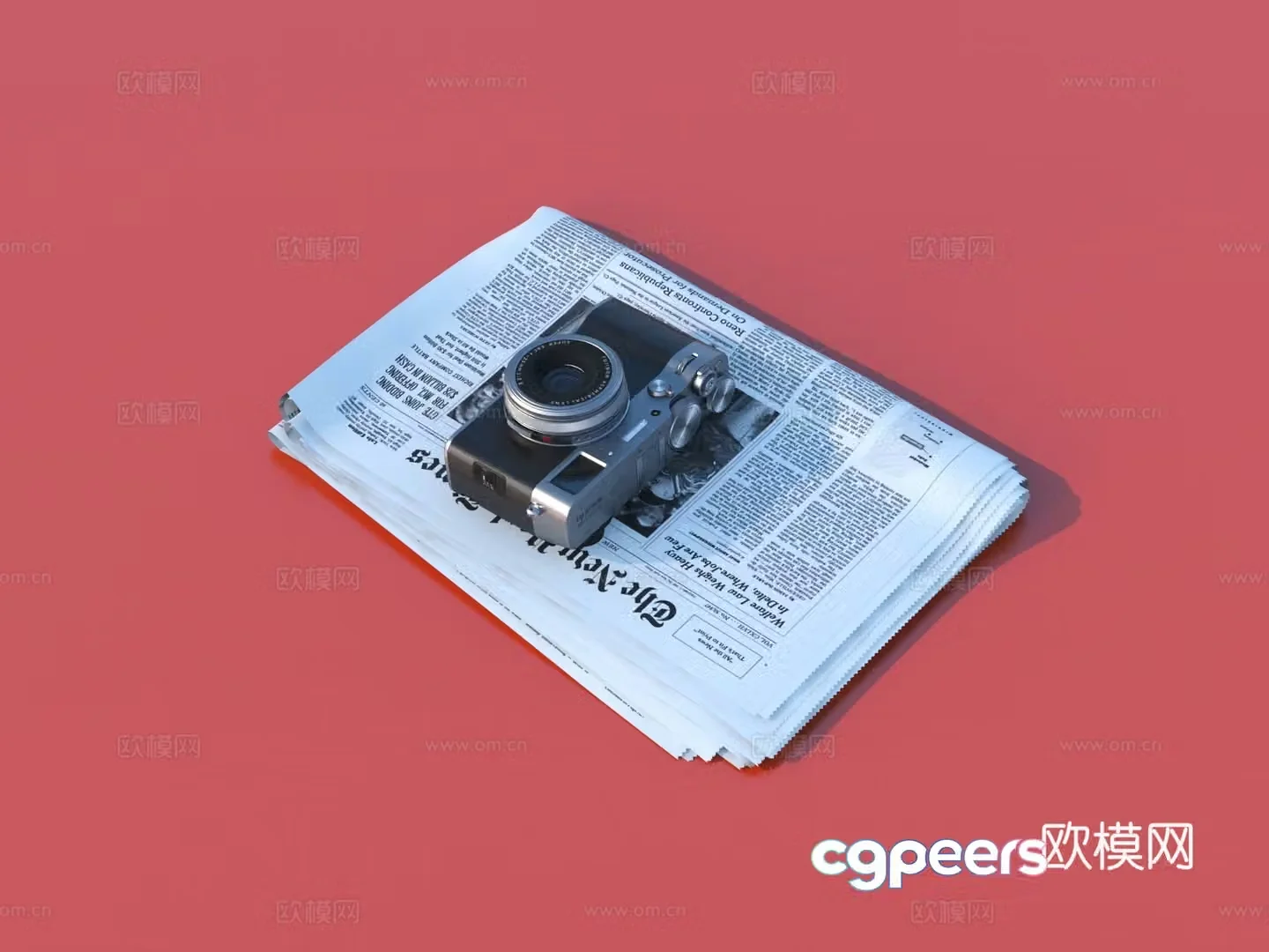 Newspaper Camera 3d Model
