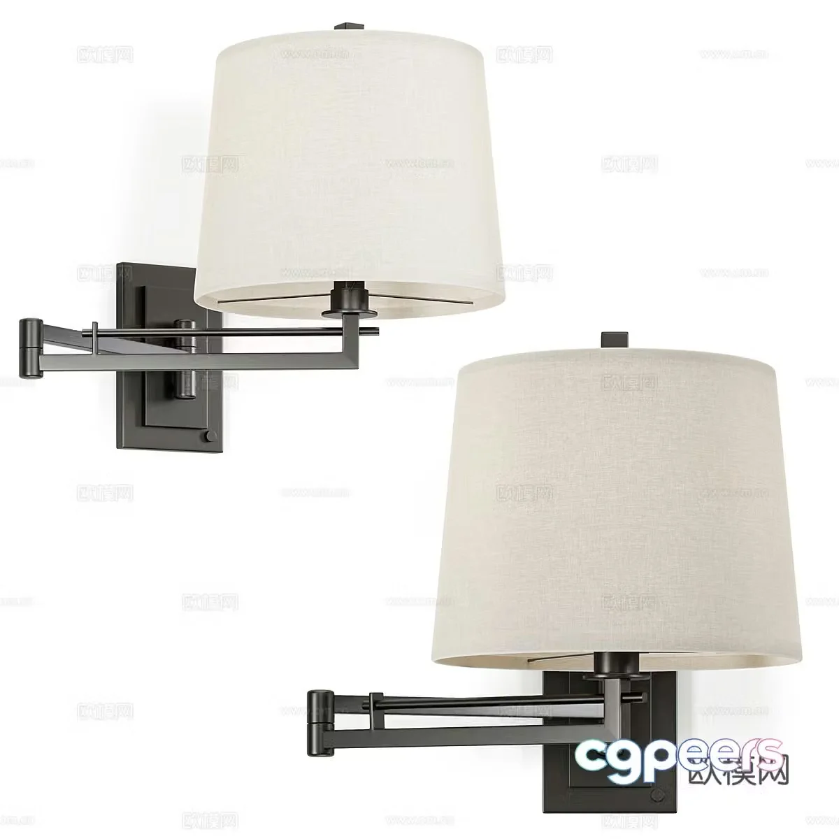 Modern Italian Franklin Iron wall lamp 3d model