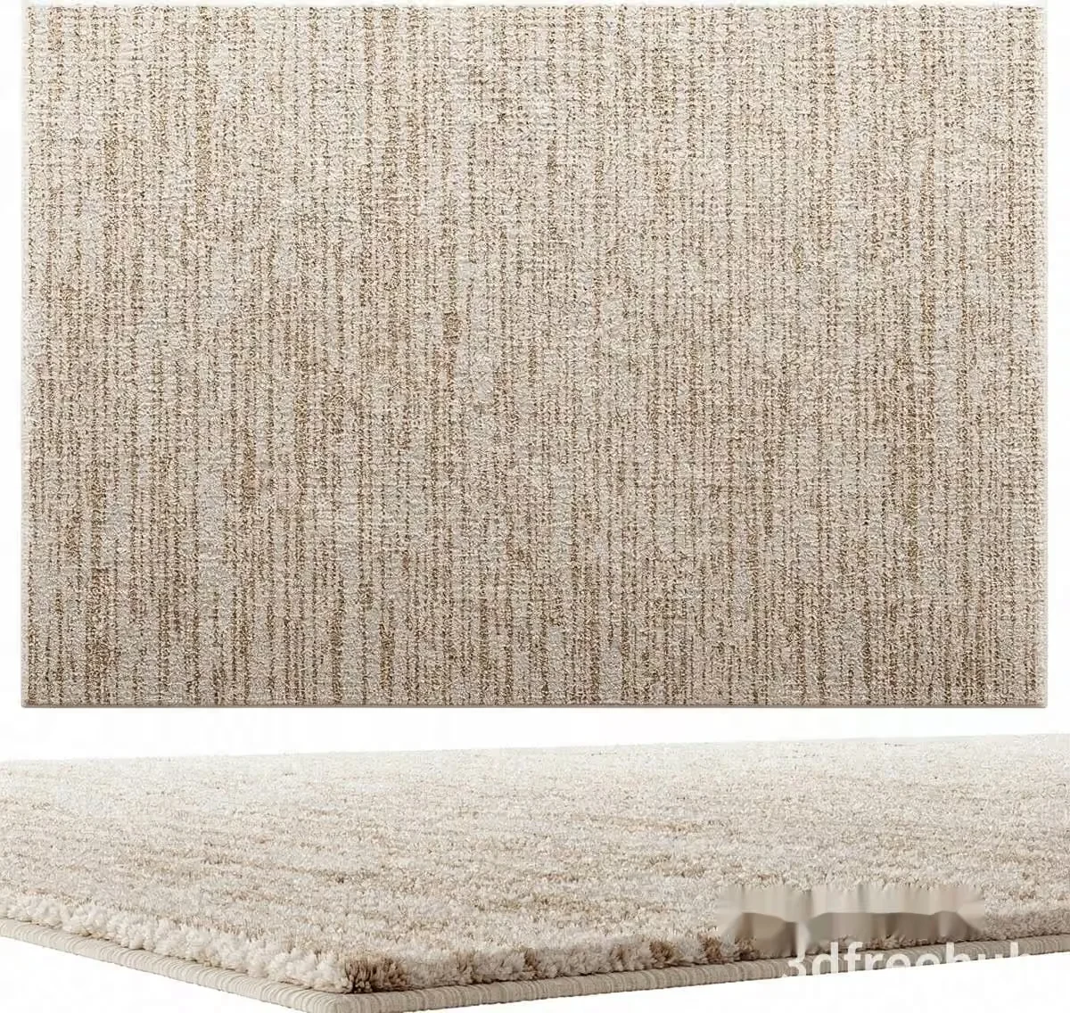 A Beige Rug 3D Model – 23607 – VRAY Render