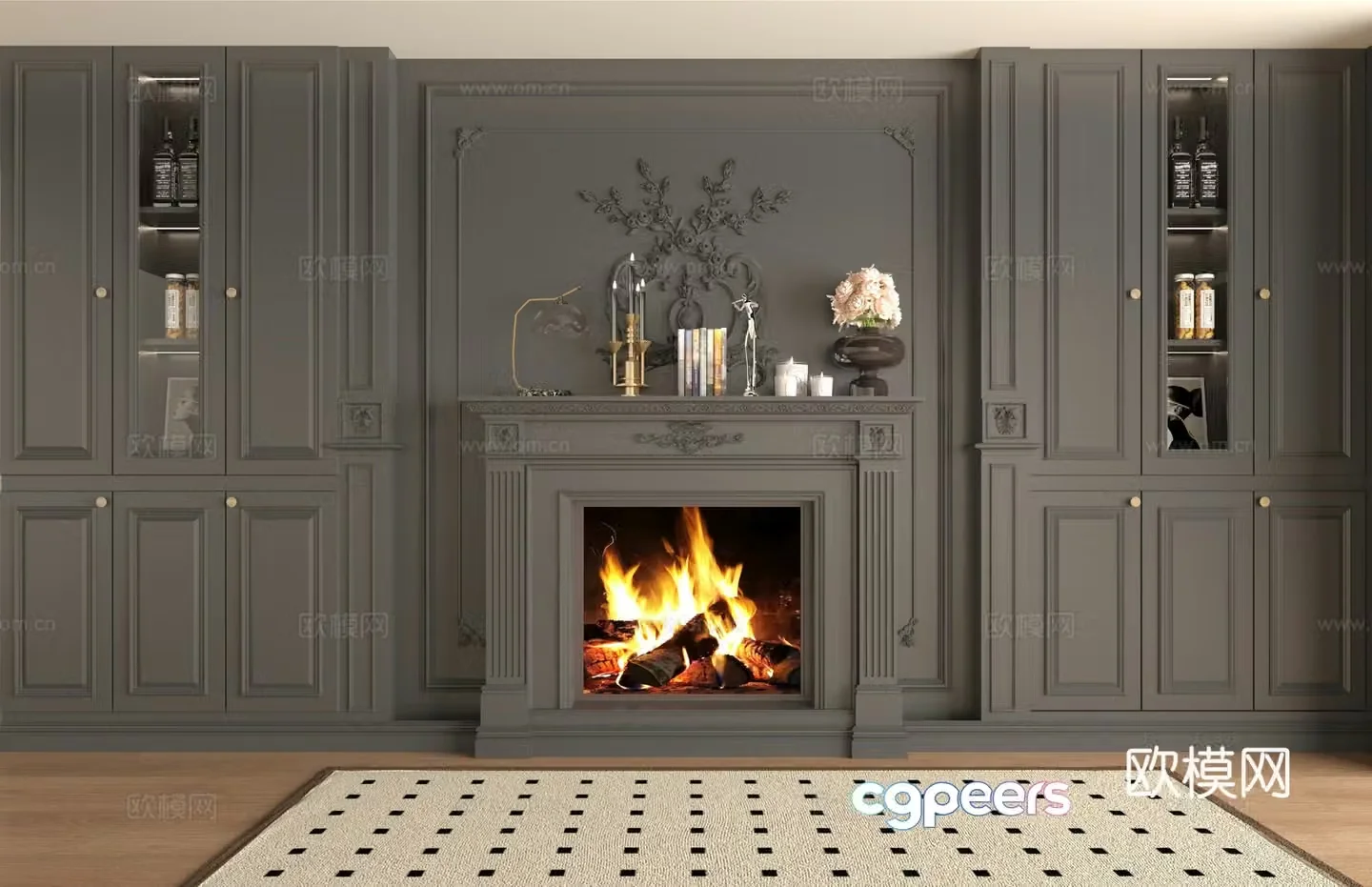 French fireplace 3d model