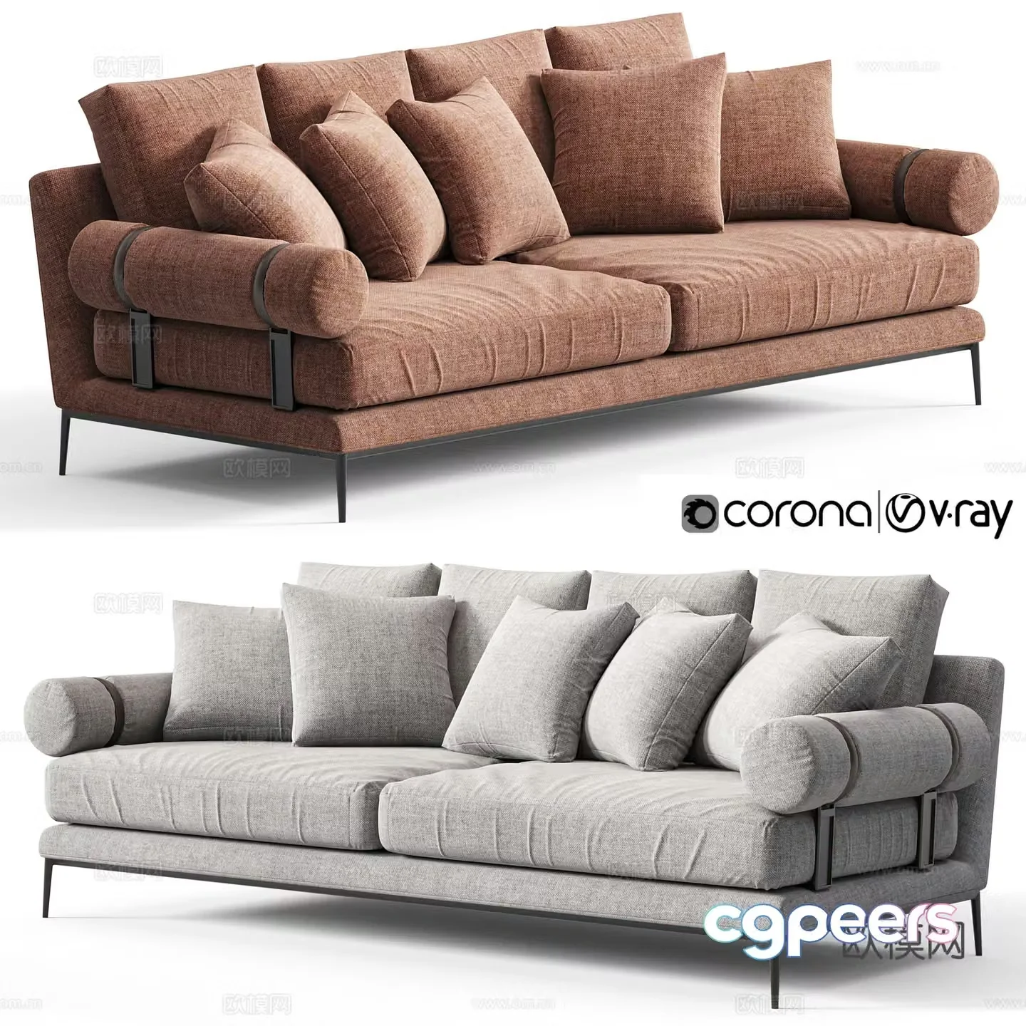 B&B ITALIA loveseat 3d model
