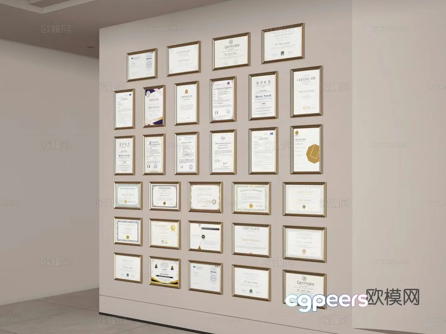Certificate 3d model
