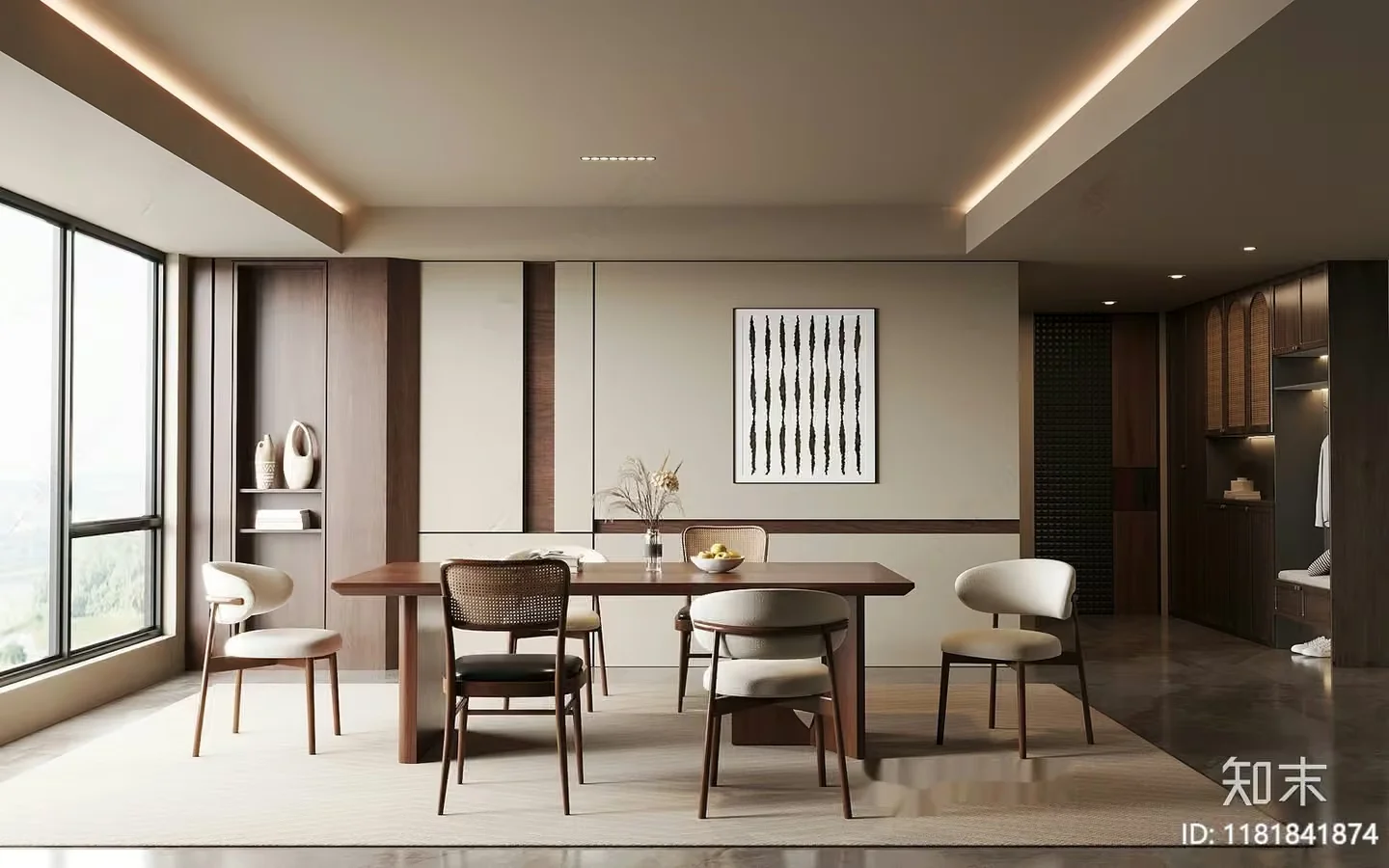 Modern Dining Room 3D Model – 10389 – VRAY Render